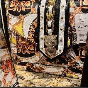 COPY - New with tags! Aldo Baro multicolored white black & gold & tiger w/ emer…